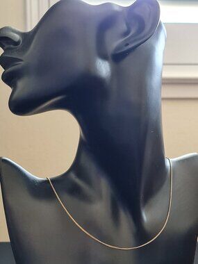 Fine chain necklace 18 inches in K18 real gold